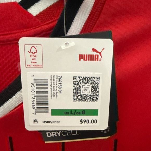 Puma Egypt Home Men's 22-23 Jersey Red-Black size large - Picture 3 of 3